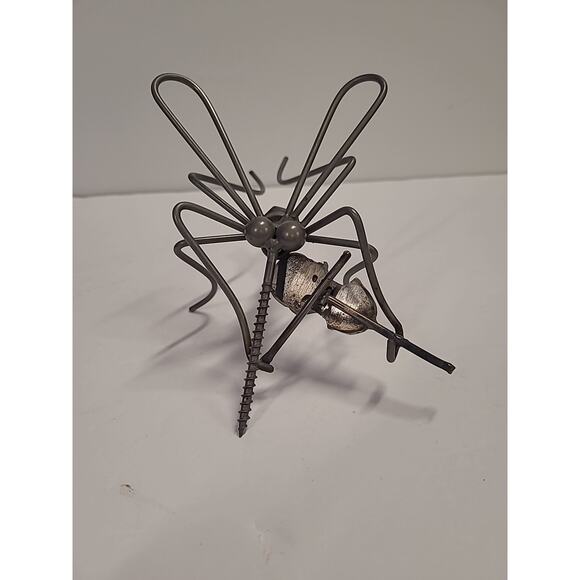 Spark Plug Bug Metal Mosquito Violin Unique Sculpture Artist Made - Picture 2 of 8